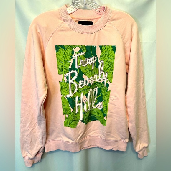Ell And Emm Size Small Troop Beverly Hills Sweatshirt Pink With Graphic Print - Picture 1 of 8